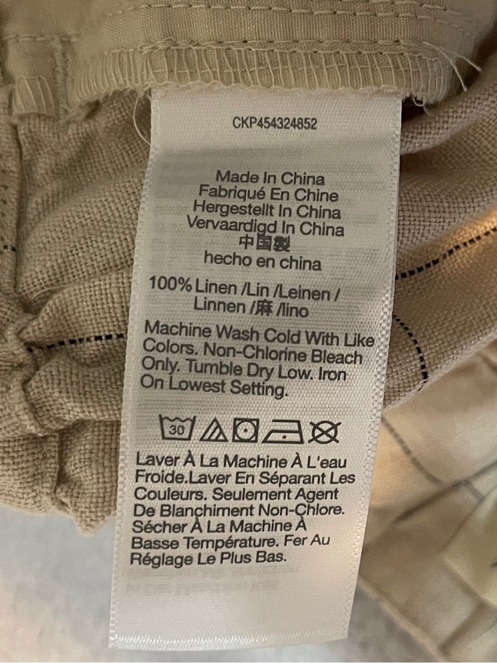 NWT Madewell Linen Windowpane Plaid Trousers Preppy Work Casual Travel Summer 6 - Picture 12 of 13